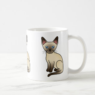 Illustration einer Chocolate-Point-Siamesen-Katze Tasse