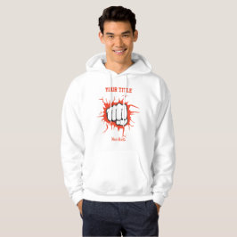 Illustration einer geballten Faust, die durch eine Hoodie