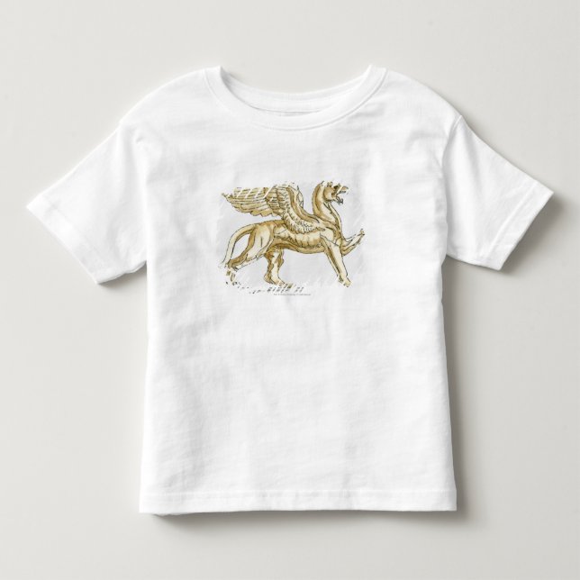 Illustration einer Greifstatue Kleinkind T-shirt (Vorderseite)