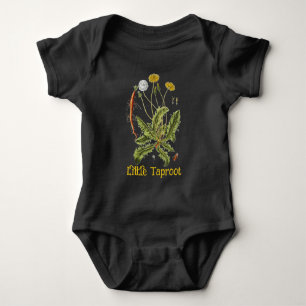 Illustration einer Löwenzahn-Vintage Baby Strampler