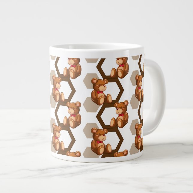 Illustration einer Reihe des Teddybären betreffen Jumbo-Tasse (Vorderseite Rechts)