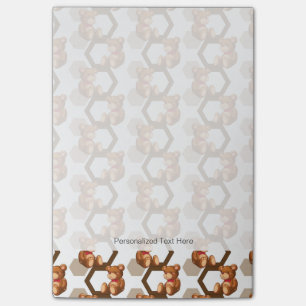 Illustration einer Reihe des Teddybären betreffen Post-it Klebezettel