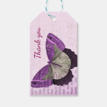 Illustration einer rosa Vintage-Schmetterling Dank