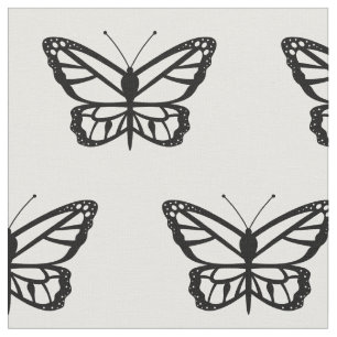Illustration einer schwarzen Schmetterlingsform Stoff