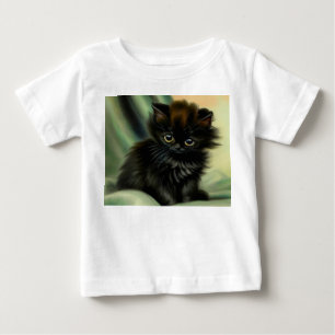 Illustration einer schwarzen Vintage-Katze Baby T-shirt