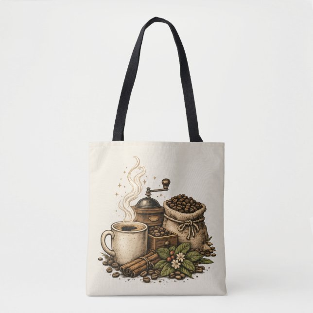 Illustration einer Vintage-Kaffeetasse (Vorderseite)