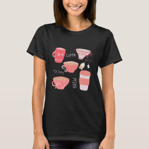 Illustration einer Vintage-Teetasse und Teekanne T-Shirt