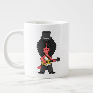 Illustration eines Allosaurus, der als Rockstar ve Jumbo-Tasse