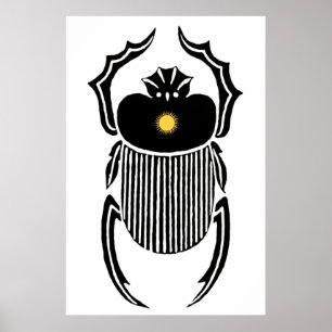 Illustration eines altägyptischen Skarabäus Poster