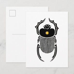 Illustration eines altägyptischen Skarabäus Postkarte