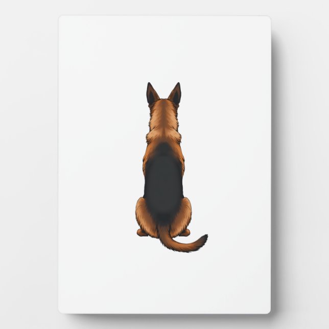 Illustration eines alten Deutschen Schäferhunds vo Fotoplatte (Vorderseite)