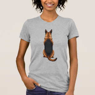 Illustration eines alten Deutschen Schäferhunds vo T-Shirt