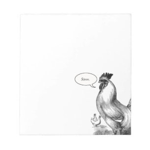 Illustration eines alten Hahns Notizblock