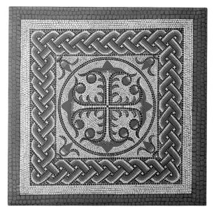Illustration eines antiken römischen Mosaiks in Gr Fliese