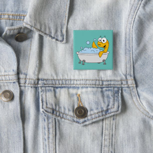 Illustration eines Badesauges Ness Monster. Button