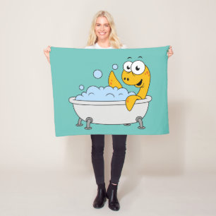 Illustration eines Badesauges Ness Monster. Fleecedecke