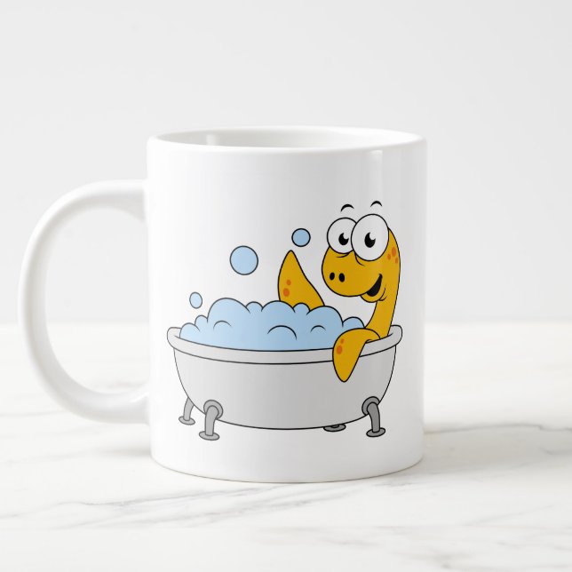 Illustration eines Badesauges Ness Monster. Jumbo-Tasse (Links)