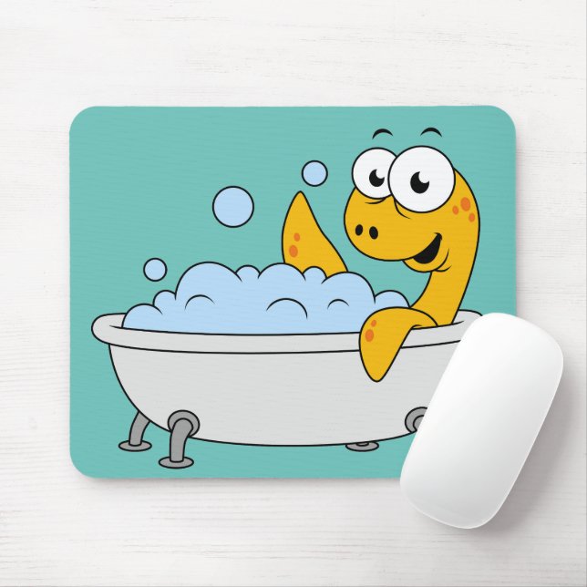 Illustration eines Badesauges Ness Monster. Mousepad (Mit Mouse)