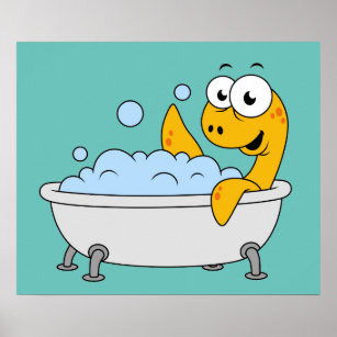 Illustration eines Badesauges Ness Monster. Poster