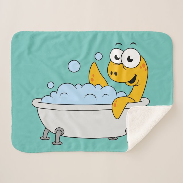 Illustration eines Badesauges Ness Monster. Sherpadecke (Vorderseite (Horizontal))