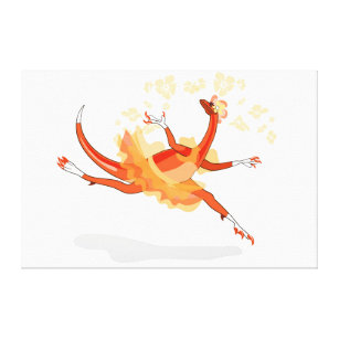Illustration eines Ballerina TanzRaptors. 2 Leinwanddruck