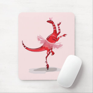 Illustration eines Ballerina TanzRaptors. Mousepad