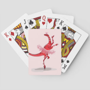 Illustration eines Ballerina TanzRaptors. Spielkarten