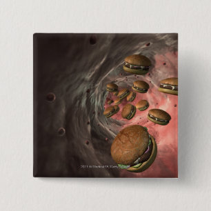 Illustration eines Blutgefäßes mit Burgern Button