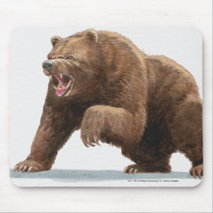 Illustration eines Braunbären Mousepad