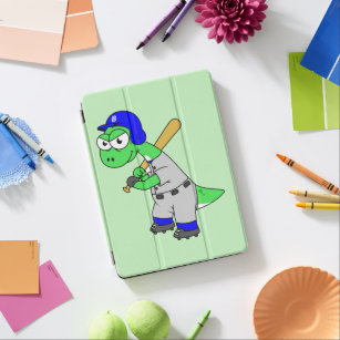 Illustration eines Brontosaurus Baseball-Spielers. iPad Air Hülle