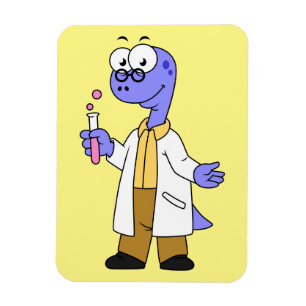 Illustration eines Brontosaurus-Chemisten. Magnet