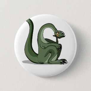Illustration eines Cartoon Brontosaurus Denken. Button