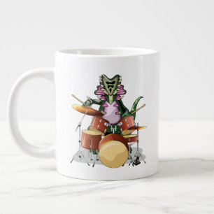 Illustration eines Chasmosaurus, der die Trommeln  Jumbo-Tasse