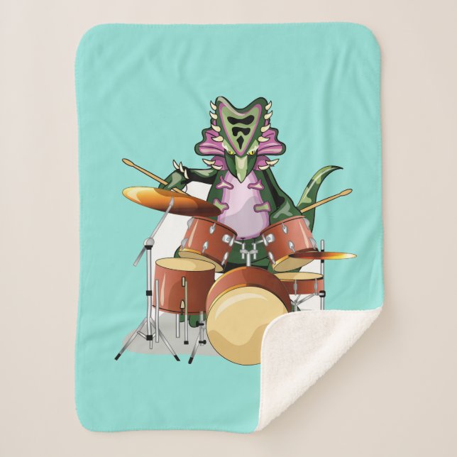 Illustration eines Chasmosaurus, der die Trommeln  Sherpadecke (Vorderseite)