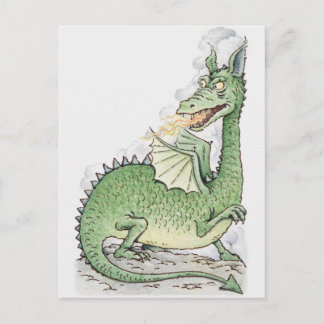 Illustration eines Drachenfeuers Postkarte