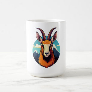 Illustration eines Gämsekopfes Kaffeetasse