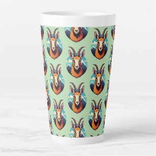 Illustration eines Gämsekopfes Milchtasse