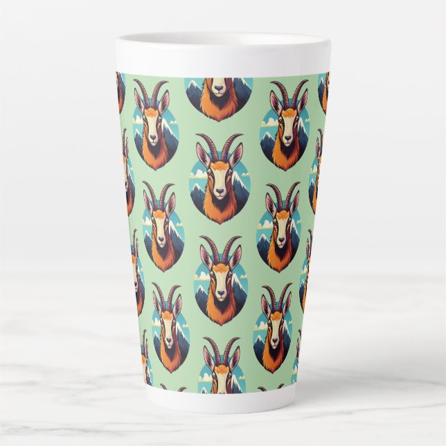 Illustration eines Gämsekopfes Milchtasse (Vorderseite)