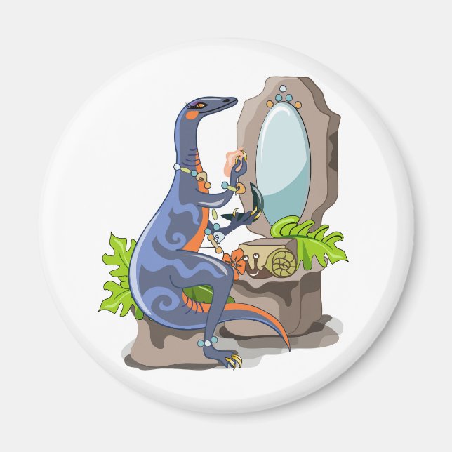 Illustration eines Iguanodon, das das Make-up anbr Magnet (Vorne)