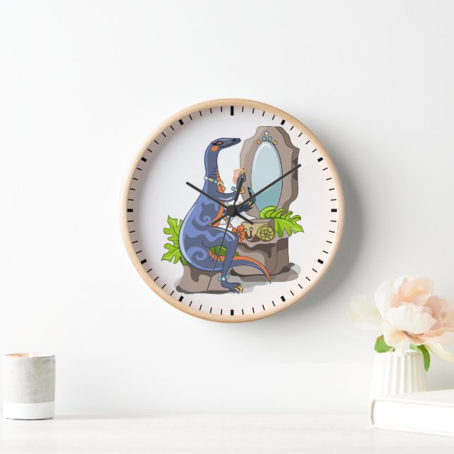 Illustration eines Iguanodon, das das Make-up anbr Uhr (Zuhause)