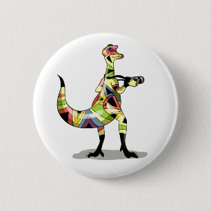Illustration eines Iguanodon-Fotografen. Button