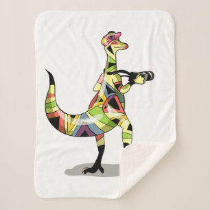 Illustration eines Iguanodon-Fotografen. Sherpadecke