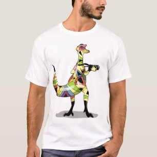 Illustration eines Iguanodon-Fotografen. T-Shirt
