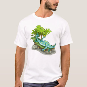 Illustration eines Iguanodon-Sonnenbades. T-Shirt