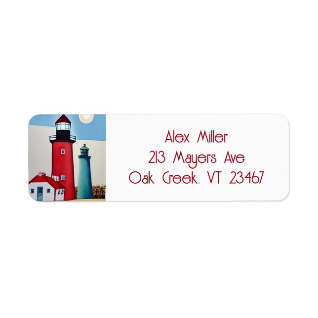 Illustration eines Leuchtturms am Meer (Vorne)