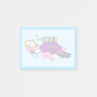 Illustration eines Loch Ness Monster Scuba Divers.