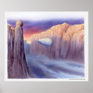 Illustration eines Luftschiffreisens Poster