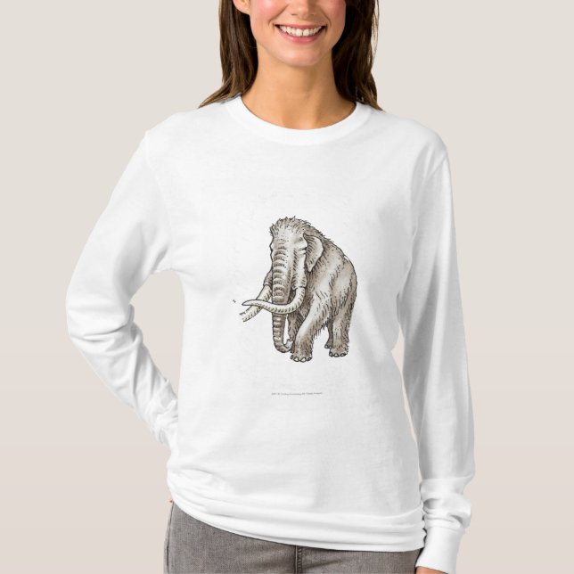 Illustration eines Mammuts T-Shirt (Vorderseite)