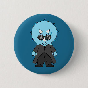 Illustration eines Matrix-Triceratops. Button