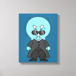 Illustration eines Matrix-Triceratops. Leinwanddruck